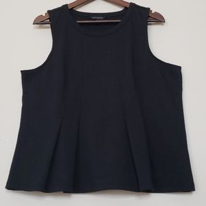 BANANA REPUBLIC Peplum Sleeveless Career Top Black XL